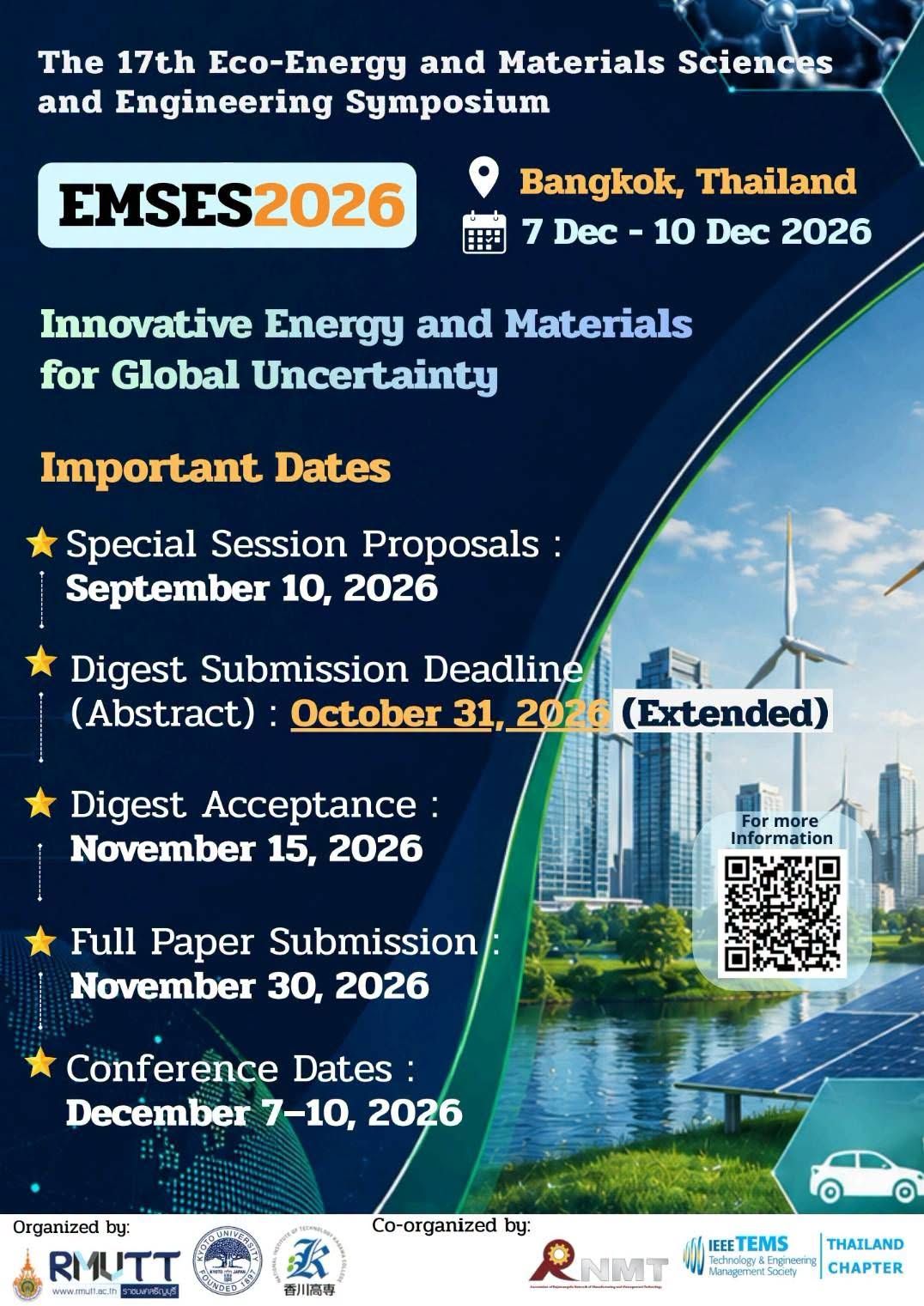 EMSES 2026 เปิดเวทีนักวิจัยไทยสู่ระดับนานาชาติ