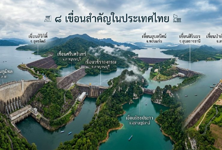 8 เขื่อนสำคัญในไทย